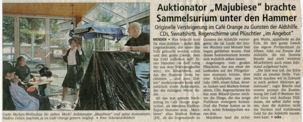 Artikel in der Mendener Zeitung vom 10.04.2000