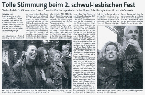 Artikel im Iserlohner Kreisanzeiger vom 30.09.2002