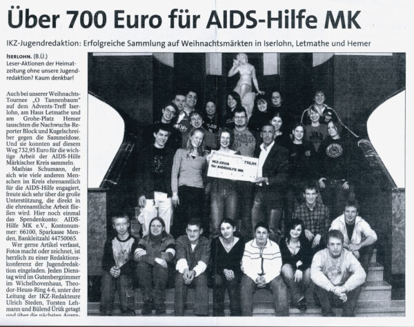 Artikel im Iserlohner Kreisanzeiger vom 24.12.2004