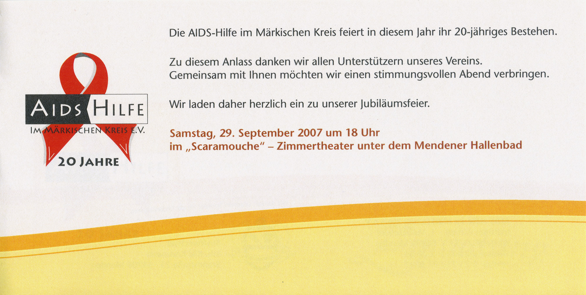 Einladung zum 20jährigen Bestehen der Aidshilfe im Märkischen Kreis - Seite 3
