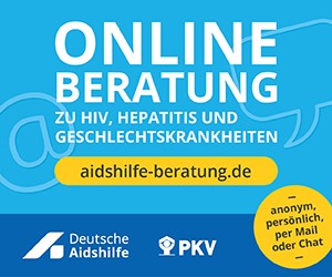 Hinweis auf die Online-Beratung der Deutschen AIDS-Hilfe unter www.aidshilfe-beratung.de