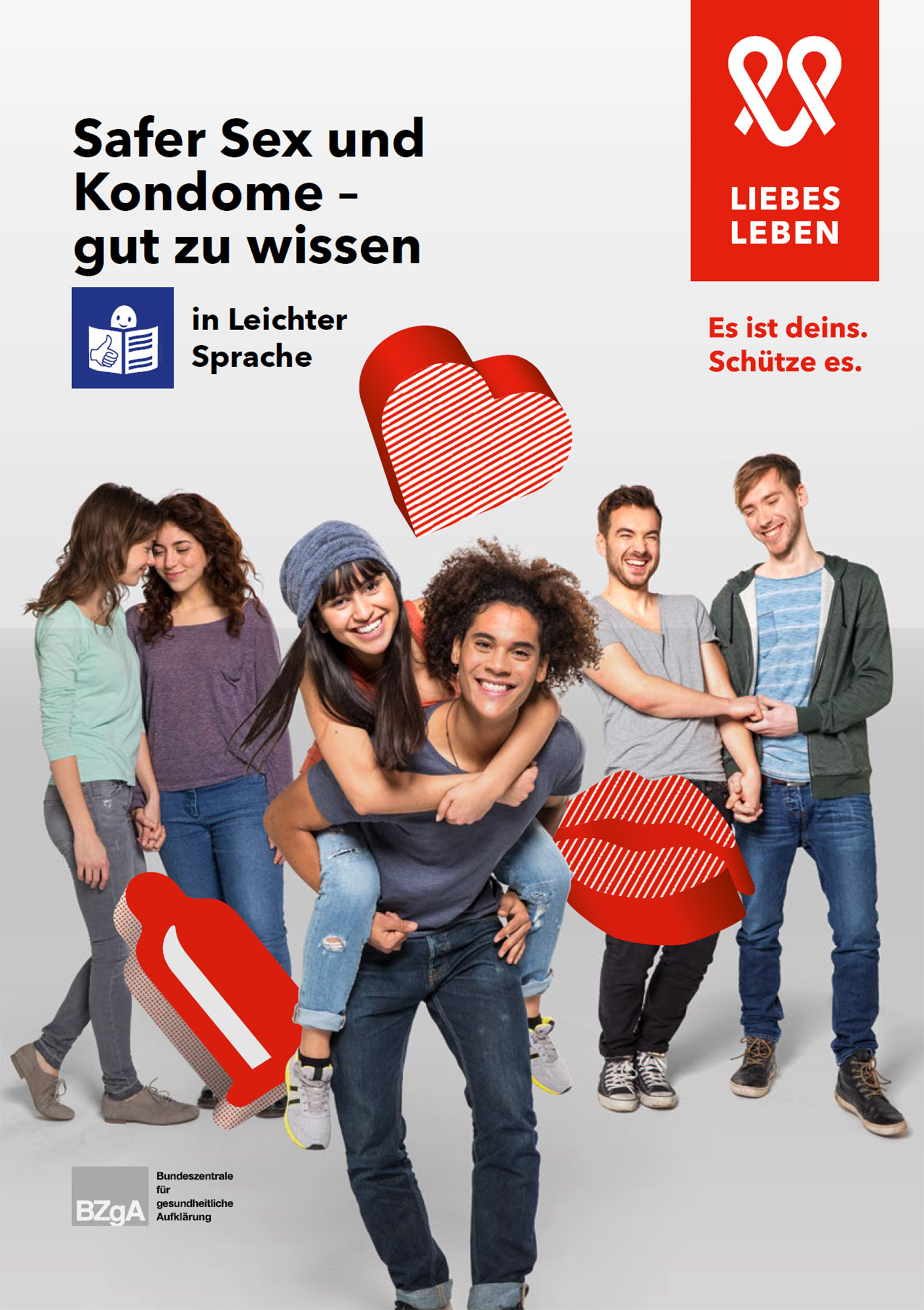 Titelseite der Broschüre "Safer Sex und Kondome - gut zu wissen"