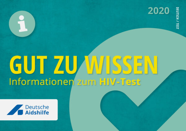 Titelseite des Flyers "Gut zu wissen - Informationen zum HIV-Test"
