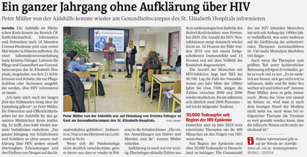 Zeitungsartikel im IKZ vom 28.08.2021