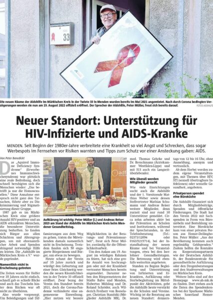 Zeitungsartikel im Hellweger Anzeiger vom 09.08.2022