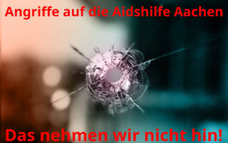 Protest gegen die Angriffe auf die Aidshilfe Aachen (Symbolbild)