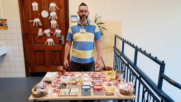 Andreas Reiser betreute den Info-Stand an der Brabeckschule in Iserlohn.