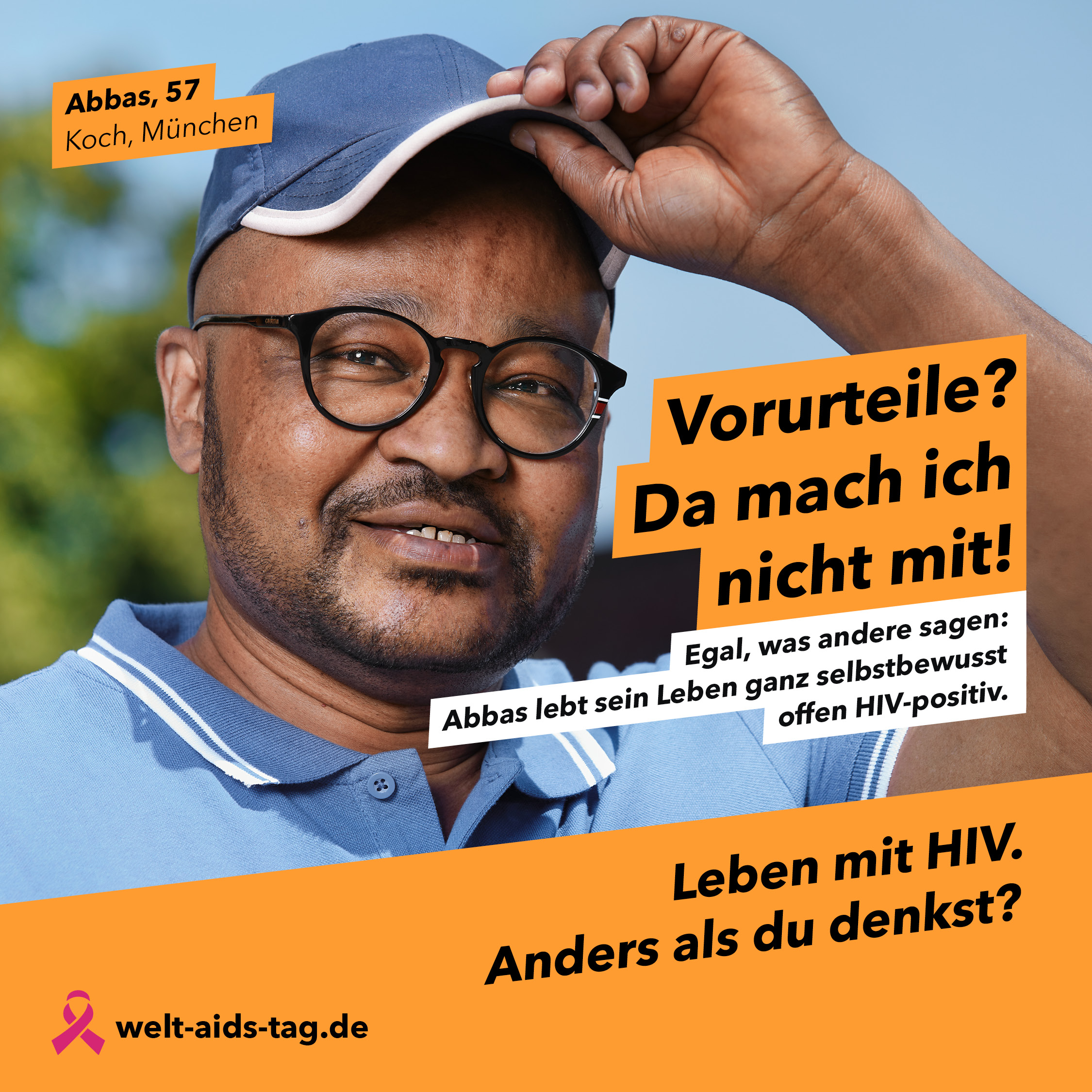 Welt-Aids-Tag 2023, Kampagnenmotiv: "Vorurteile? Da mach ich nicht mit!"