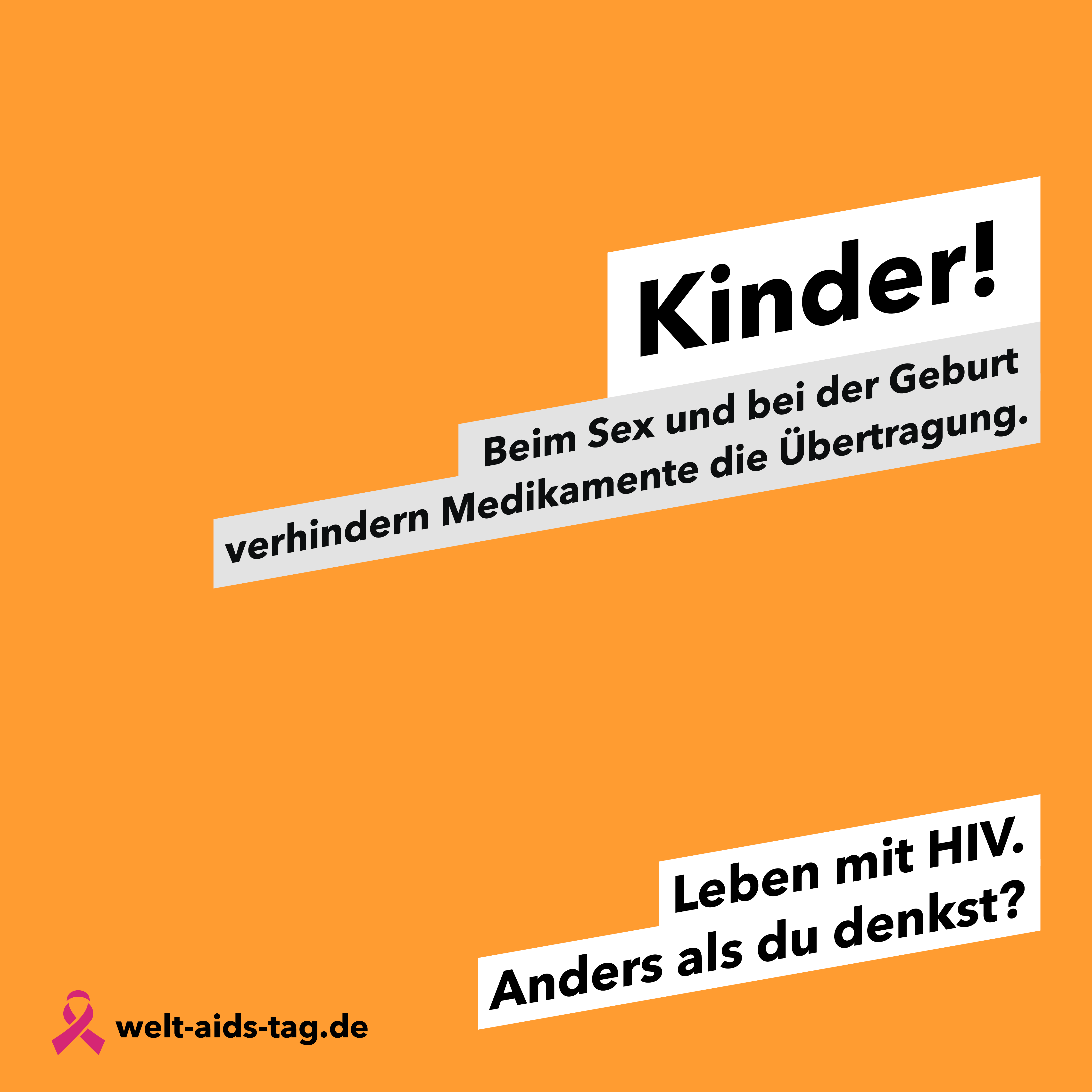 Welt-Aids-Tag 2023, Kampagnenmotiv: "Kinder!"