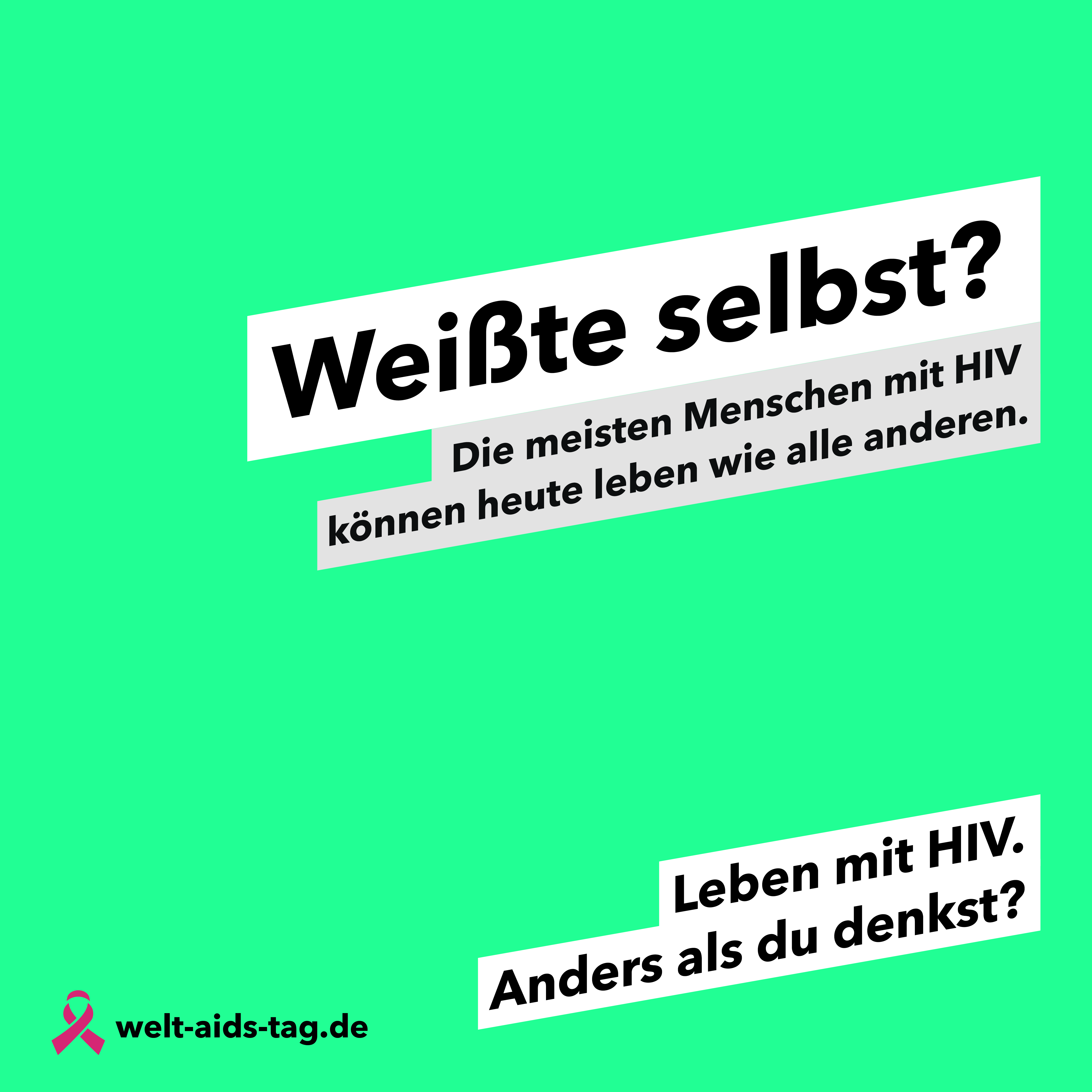 Welt-Aids-Tag 2023, Kampagnenmotiv: "Weißte selbst?"