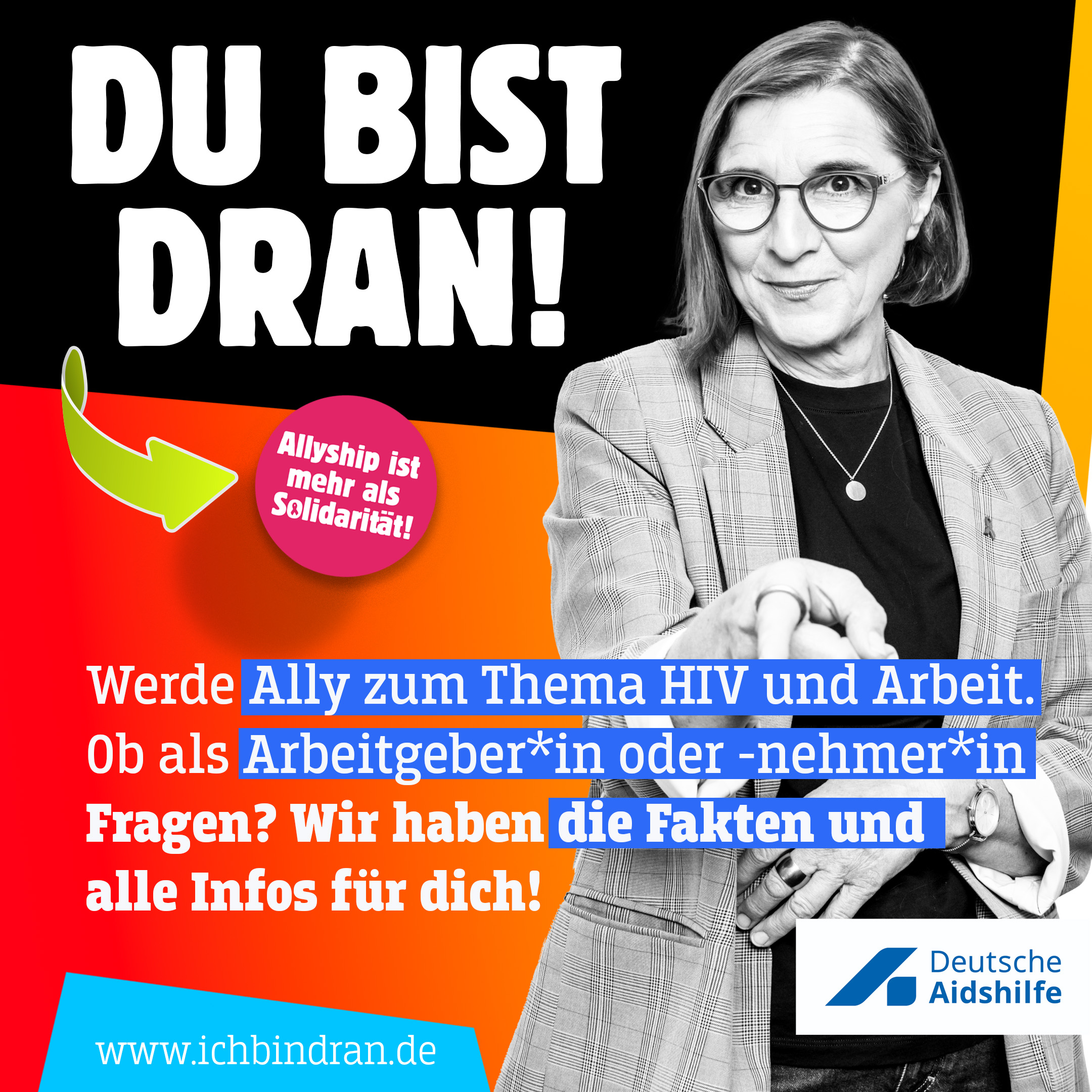 Heike sagt: "Menschen mit HIV sind genauso leistungsfähig wie alle anderen auch."